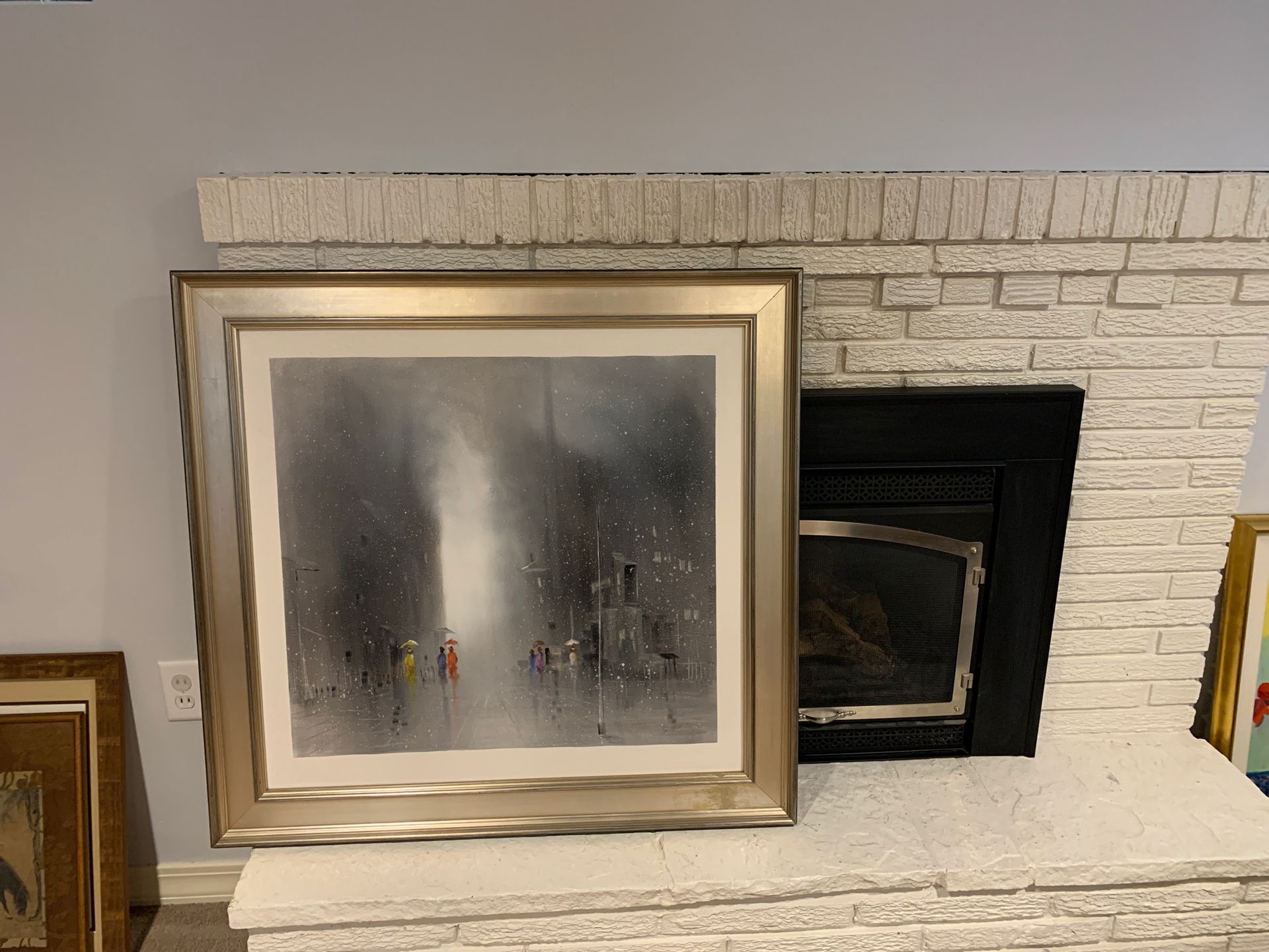 Original oil painting New York scene Framed