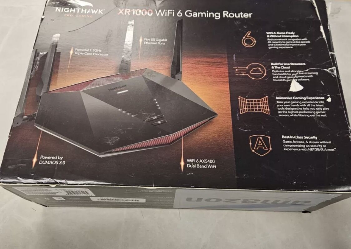 NETGEAR XR1000-100NAR Nighthawk AX5400 Gaming WiFi6 Router