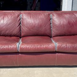 Free Leather Sofas Pair