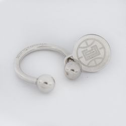 Tiffany & Co. 925 Silver Basketball Clippers Tag Key Holder Keychain.