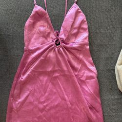 Pink Satin Dress