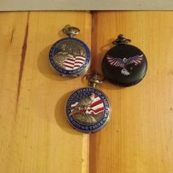 Set Of 3 Pocket Watches 