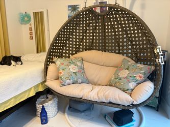 2 person Wicker Egg Chair