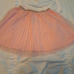 Girls Skirt Size 5 Pink & Gold