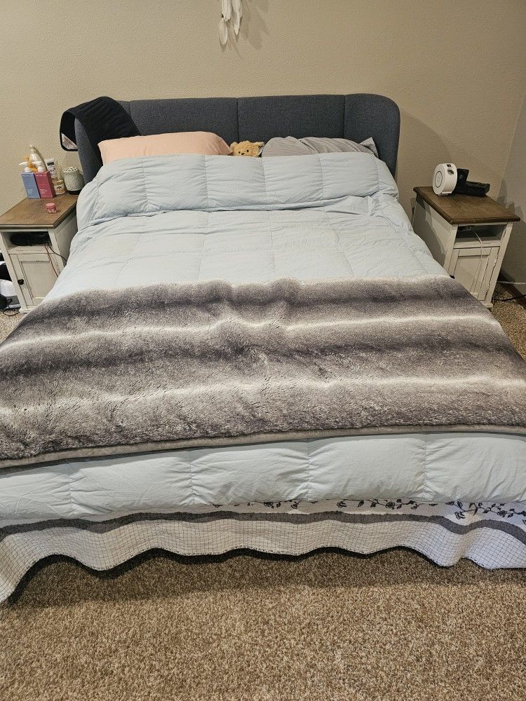 Queen Bedframe With Mattress