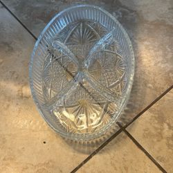 Glass Four Divided Trays 