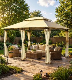 Elegant Outdoor Gazebo Canopy w/ Netting – Perfect for Backyard, Patio & Events