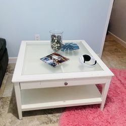Coffee Table Open Side Drawer