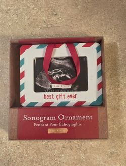 Kate & Milo Sonogram Ornament Best Gift Ever Pregnancy Announcement Baby
