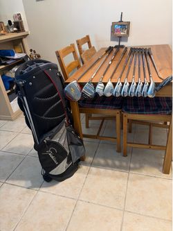 CLEVELAND LAUNCHER HB MEN’S GOLF SET+DRIVER/WOOD HYBRIDS/PUTTER (11 CLUBS)+NICKLAUS STAND GOLF BAG