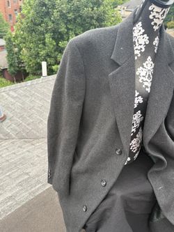 Men’s coat, charcoal, gray wool