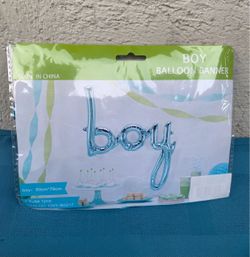 Baby  Shower Boy Foil Balloon Banner