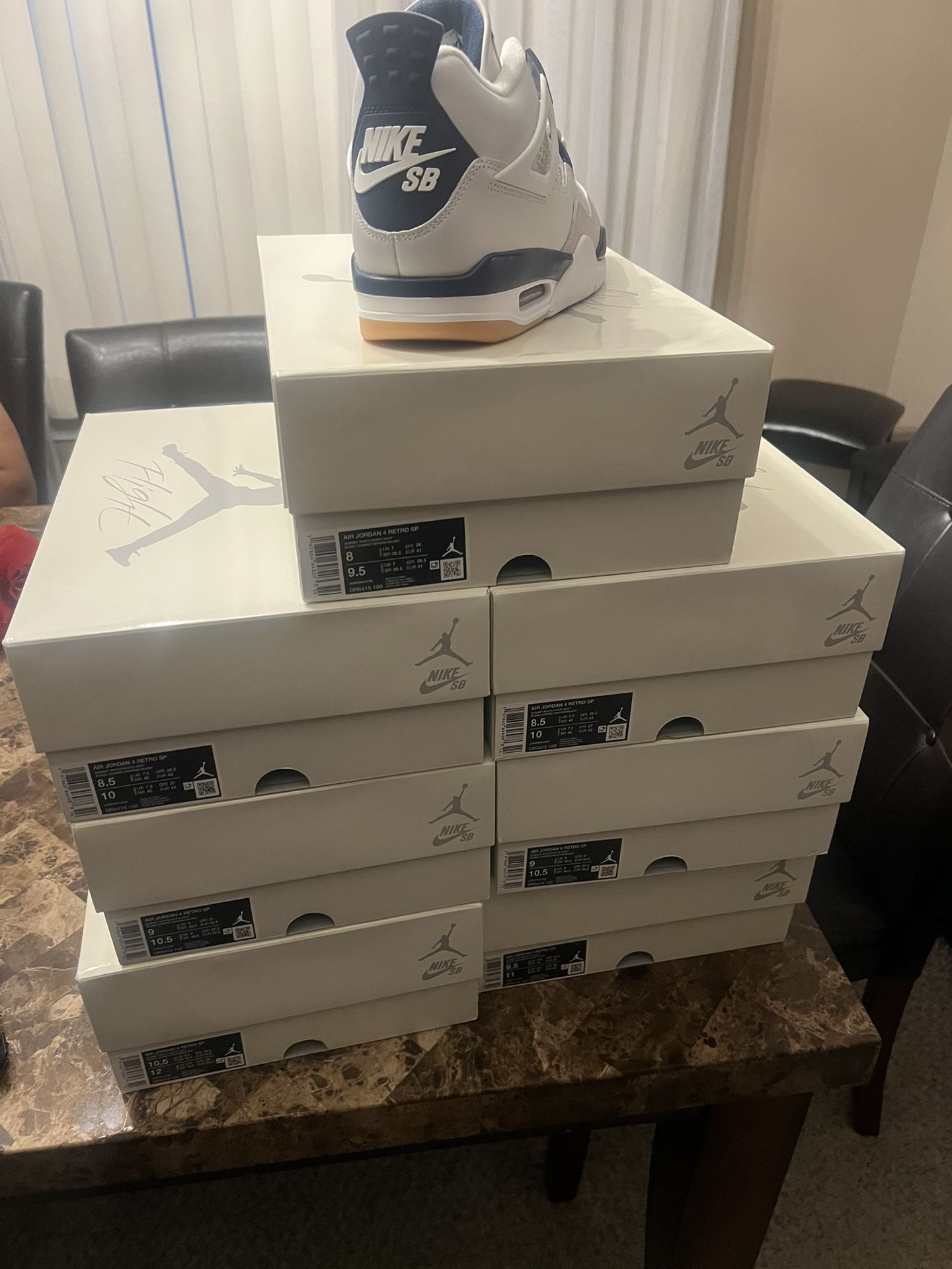 Brand New Jordan 4 SB Navy