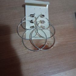 Silver Hoop Earrings 
