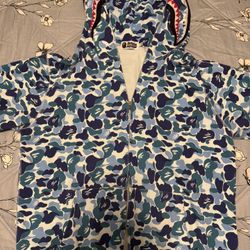Baby Blue Bape Hoodie Size 2XL