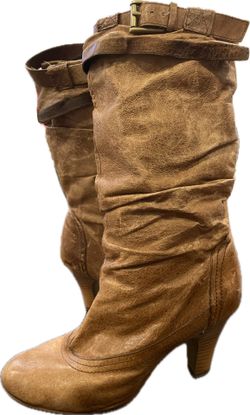 Kelly & Katie "Jessie" vintage Brown Leather Slouch Boots Size 6 1/2