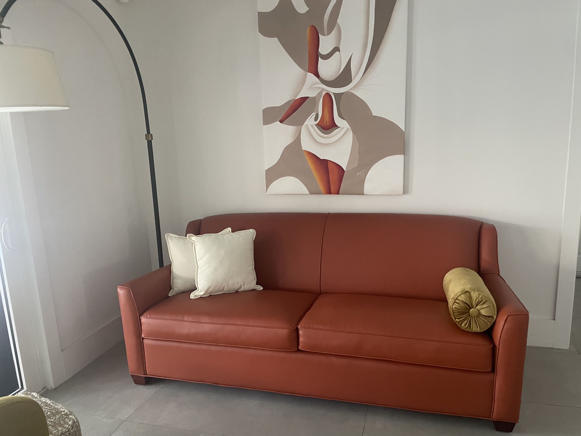 Leather Sofa Like New 80”