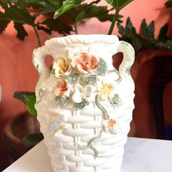 Porcelain flowered vase 