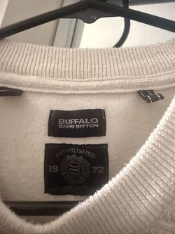 Buffalo Cream Ribbed Knit Short Sleeve Sweater