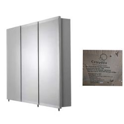 Croydex
36 in. W x 30 in. H x 5-1/4 in. D Frameless Tri-View Surface-Mount Medicine Cabinet with Easy Hang System in White