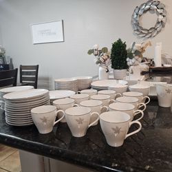 66 Piece Mikasa Silver Maple Fine China