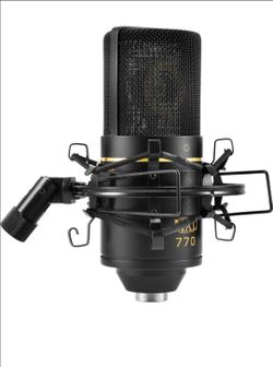 MXL 770 Condenser Microphone for Podcasting + Microphone Stand, Tripod Mic Stand.