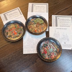 Russian Fairy Takes. 3 Plate Collection. 