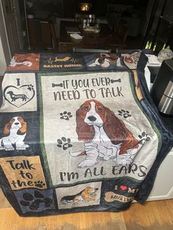 Bassett Hound Blanket NEW