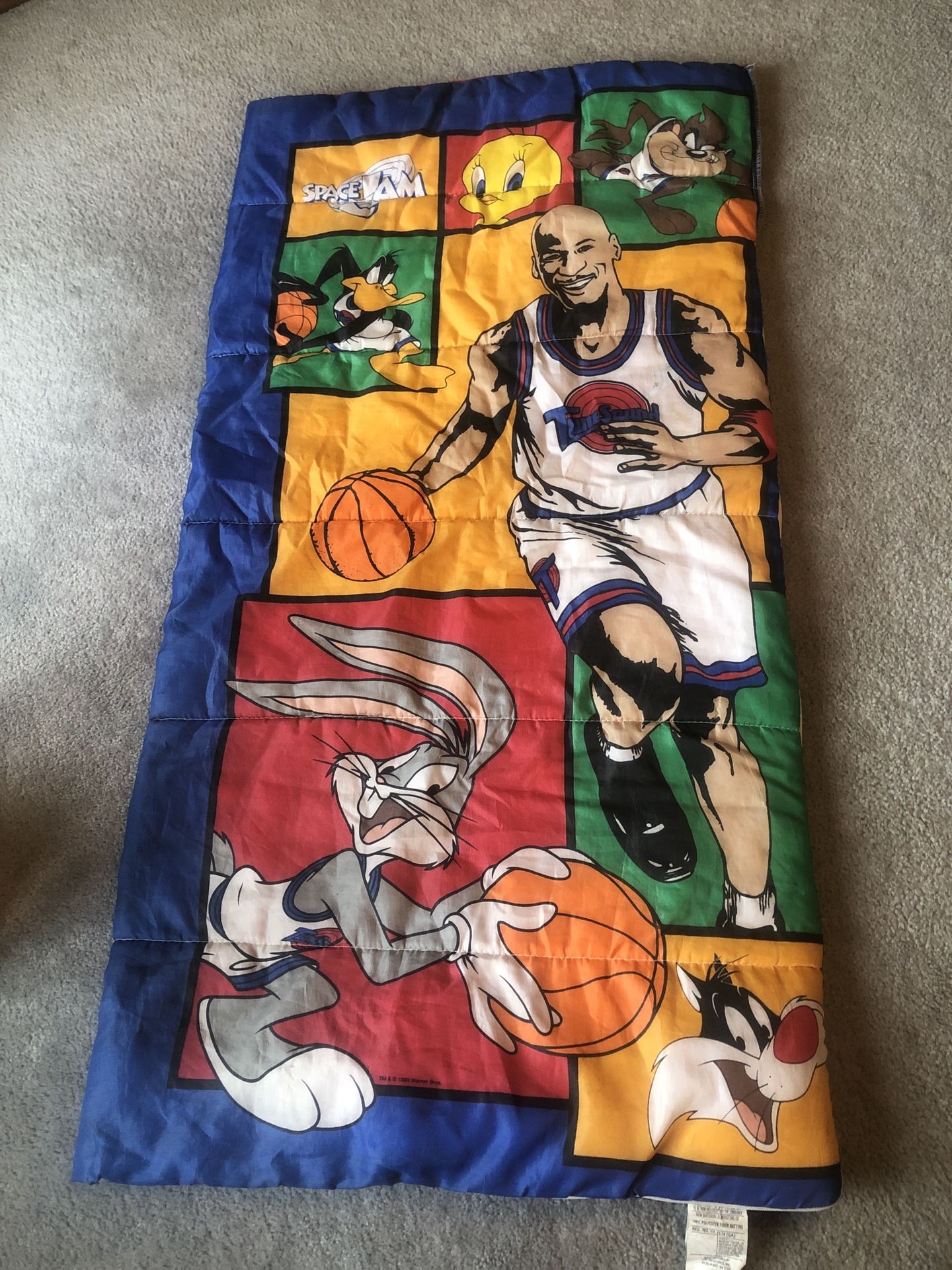 Vintage Space Jam Kids Sleeping Bag