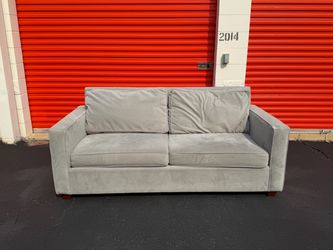 West Elm Gray Velvet Sofa*FREE DELIVERY 🚚