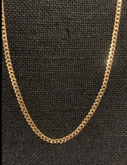 Gold Plated 925 Sterling Silver Curb 3.8 mm Chain 22in. Long