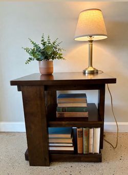 Two Wooden End Tables