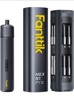 Fanttik S1 Pro Electric Screwdriver, Power Screwdriver with16 S2 Steel Bits, 3 Torque Settings, Max 6 N.m, 2000mAh Battery, LED Light & 1/4''Hex, Idea