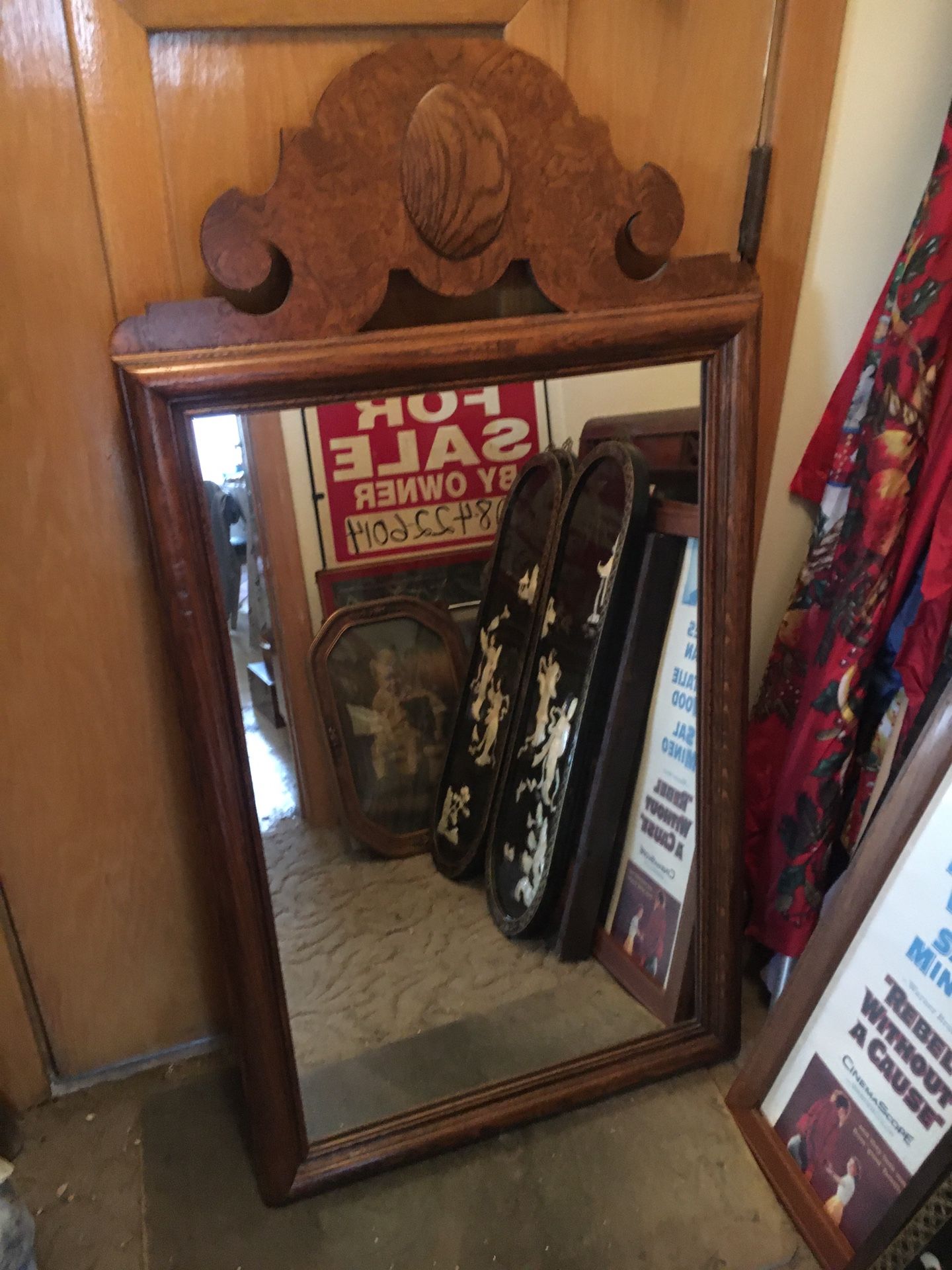 Vintage Oak Mirror