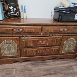Antique Dresser Bedframe Set