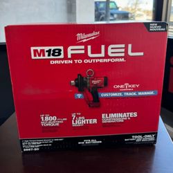 Milwaukee M18 18v Brushless Cordless 1” Impact Wrench With Friction Ring Tool Only 