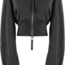 Arssm Cropped Hoodie Women Zip Up Long Sleeve Sweatshirts, Hooded Jacket - NWT