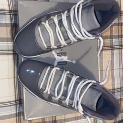 jordan 11 cool grey, size 10 used