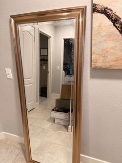Large Vintage Bronze/Gold Full-Length Mirror