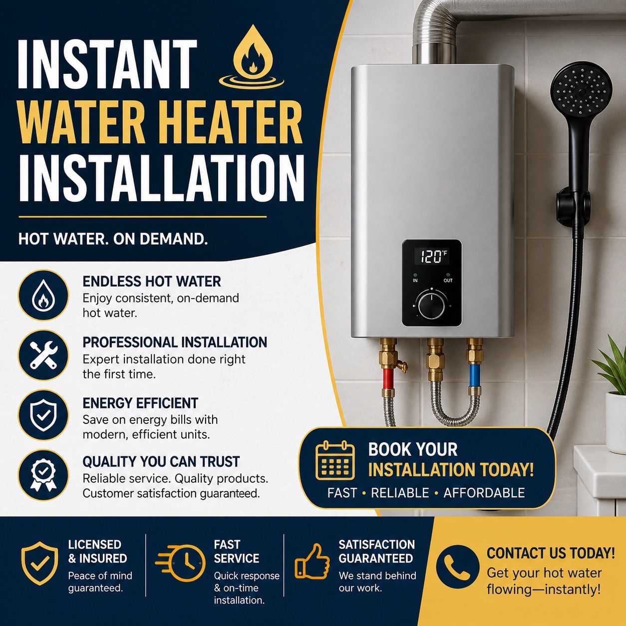 Instant water heater upgrade