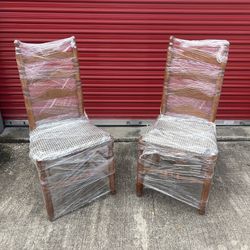 Antique Wood Chairs (pair)