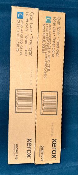 Xerox 006R01743 Cyan Toner Cartridge – Lot of 2