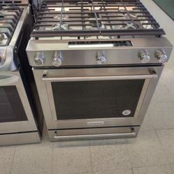 KITCHEN AID DUAL FUEL SLIDE IN RANGE OPEN BOX RNP