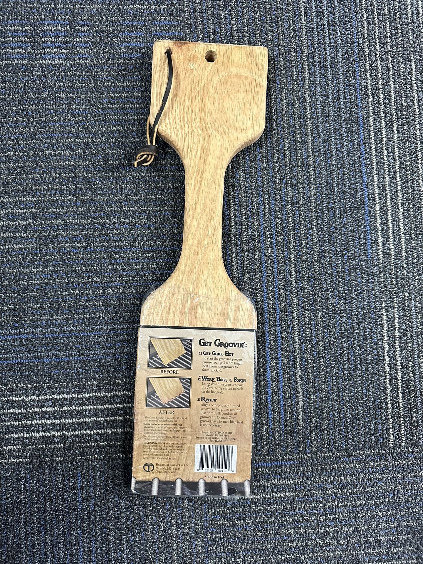 Great Scrape Woody Paddle The Ultimate BBQ Cleaning Tool Wood Grill - NEW