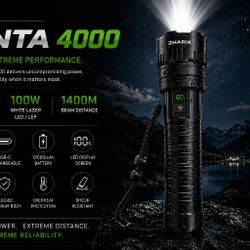 Zharix Vanta 4000 White Laser Flashlight