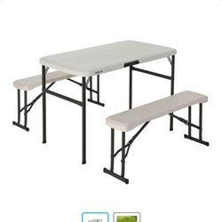Picnic Table And Chairs Plastic Foldable