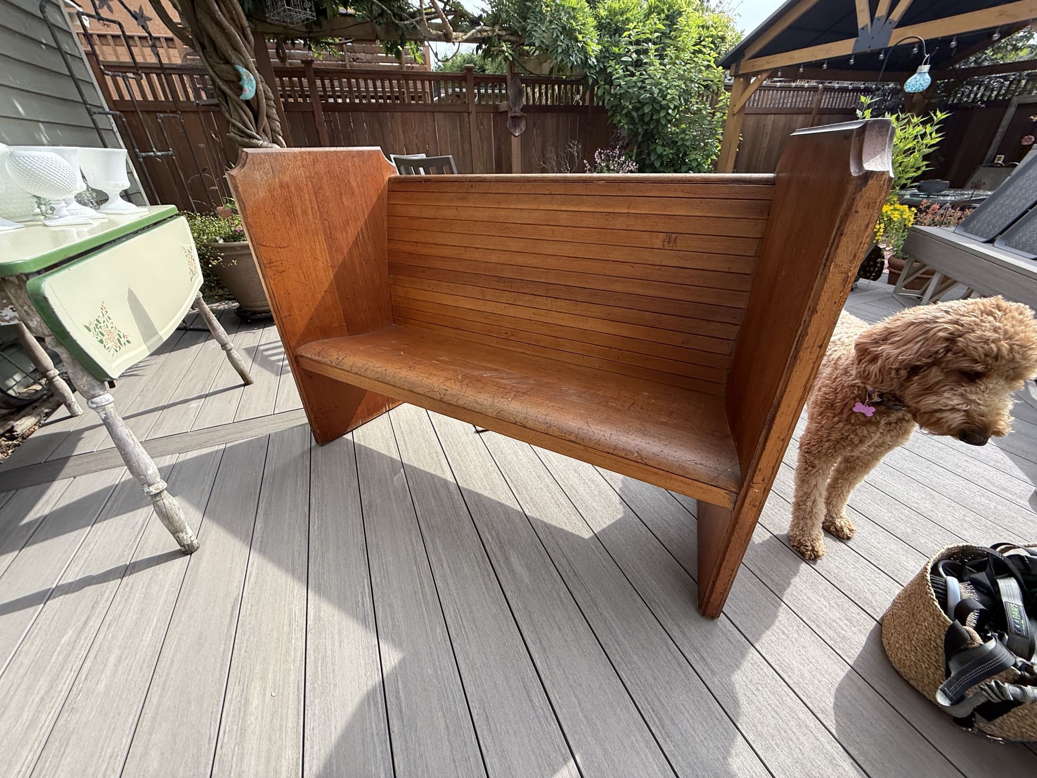 Antique Church Bench
