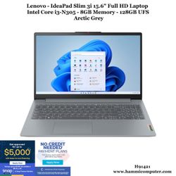 Lenovo - IdeaPad Slim 3i 15.6"- Intel Core i3-N305 - 8GB - 128GB UFS "H91421"