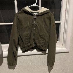 Pacsun Cropped Green Jacket