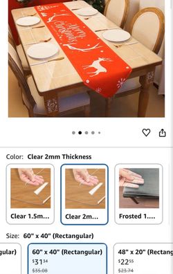 Clear Table Cover Protector 60x40 Inch